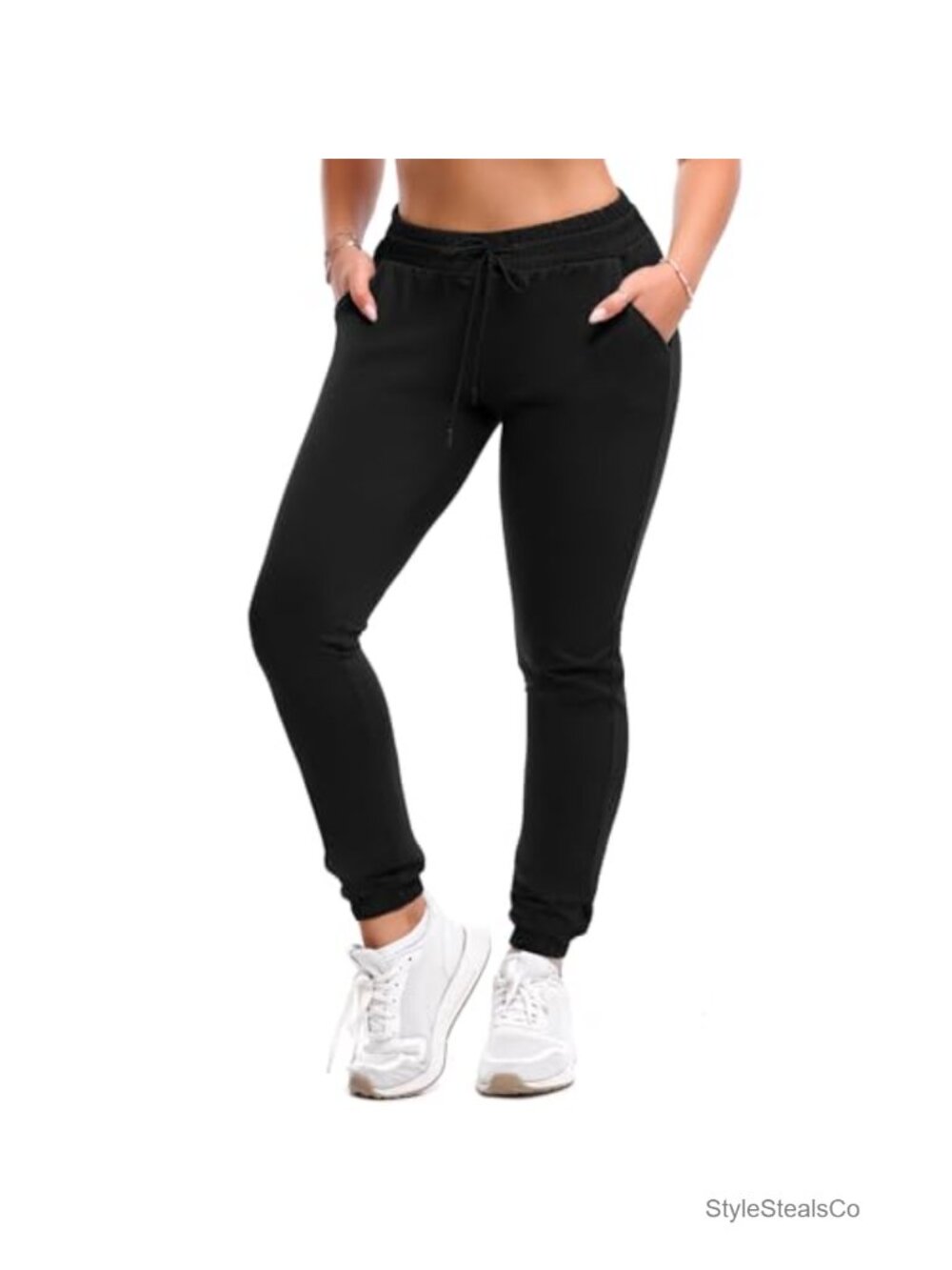 Women's High Waisted Joggers with Pockets 4-Way Stretch Drawstring Sweatpants